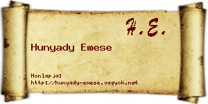 Hunyady Emese névjegykártya